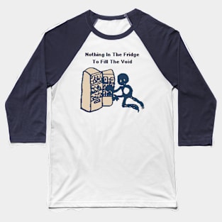 Nothing In The Fridge To Fill The Void - 1Bit Pixelart Baseball T-Shirt